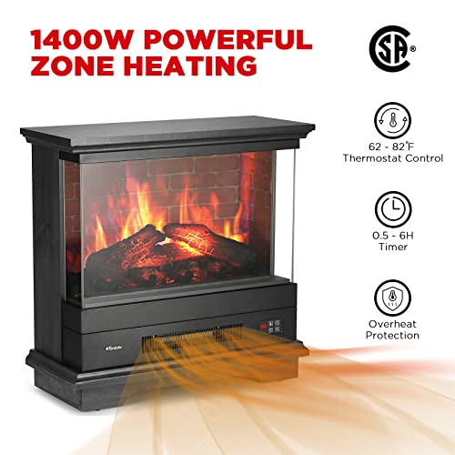 TURBRO Firelake 27-Inch Freestanding Electric Fireplace