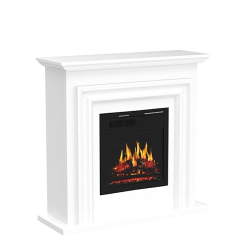 JAMFLY Electric Fireplace Heater with Mantel & Remote