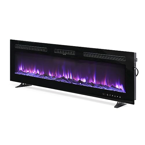 WAMPAT 60" Wall-Mounted Electric Fireplace Heater