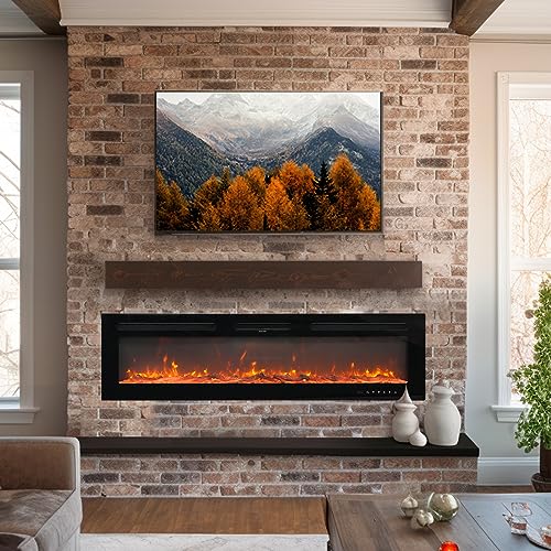 WAMPAT 60" Wall-Mounted Electric Fireplace Heater