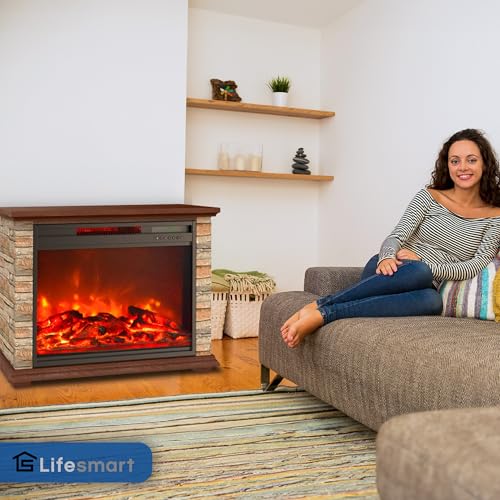 LifeSmart Electric Fireplace with Remote Control
