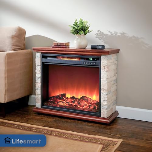 LifeSmart Electric Fireplace with Remote Control