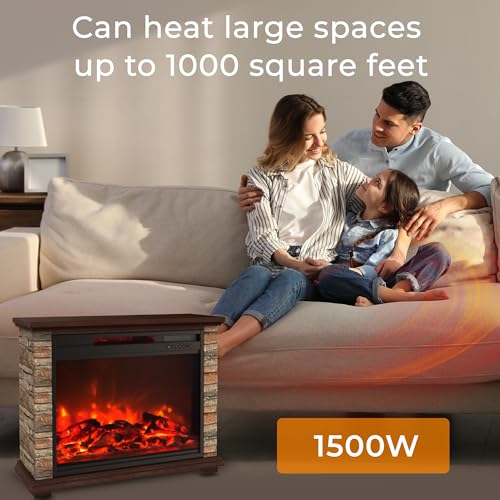 LifeSmart Electric Fireplace with Remote Control