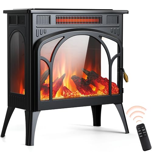 Rintuf 1500W Electric Fireplace Heater with Remote