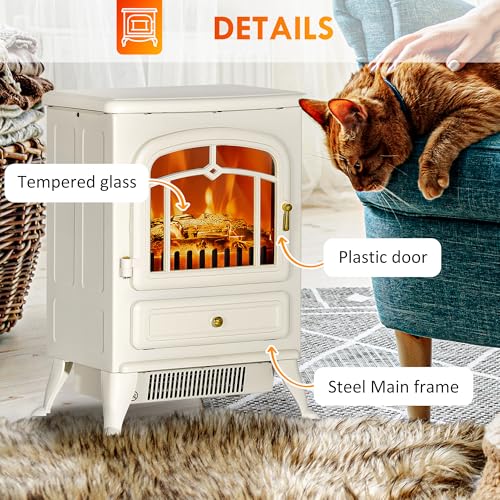 HOMCOM 22" Freestanding Electric Fireplace Heater