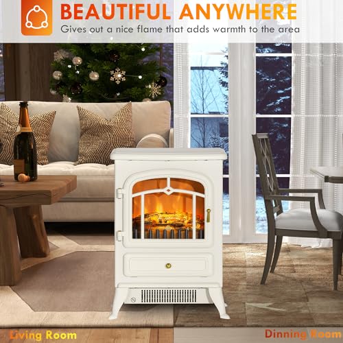 HOMCOM 22" Freestanding Electric Fireplace Heater