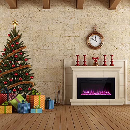 Maxhonor 30" Electric Fireplace Insert with LED Colors