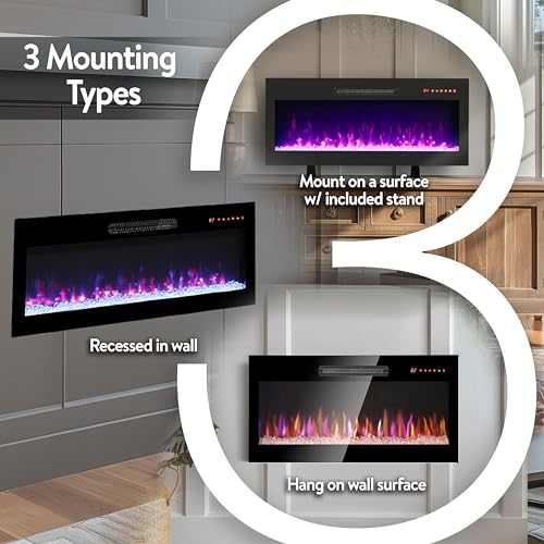Innoflame 36" Ultra-Thin Electric Fireplace Heater