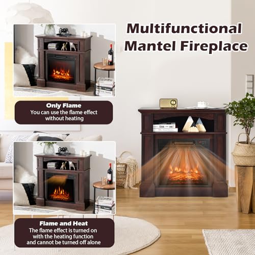 GOFLAME 32" Electric Fireplace with Remote Control