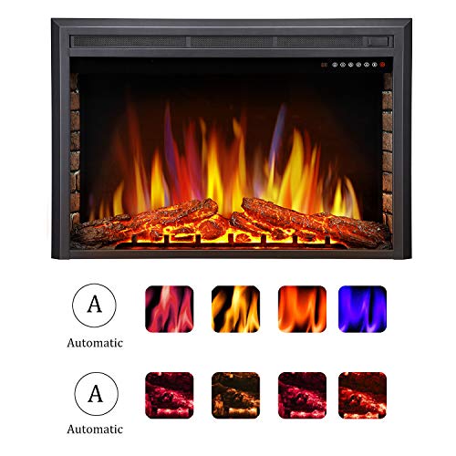 36" Electric Fireplace Insert with Remote Control