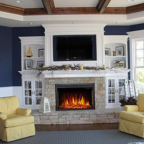 36" Electric Fireplace Insert with Remote Control