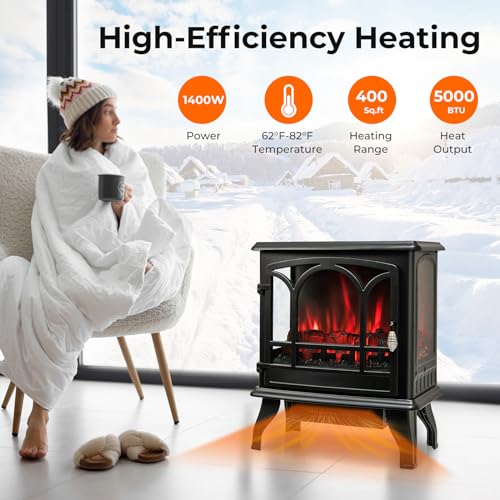 GOFLAME 23” Freestanding Electric Fireplace Stove