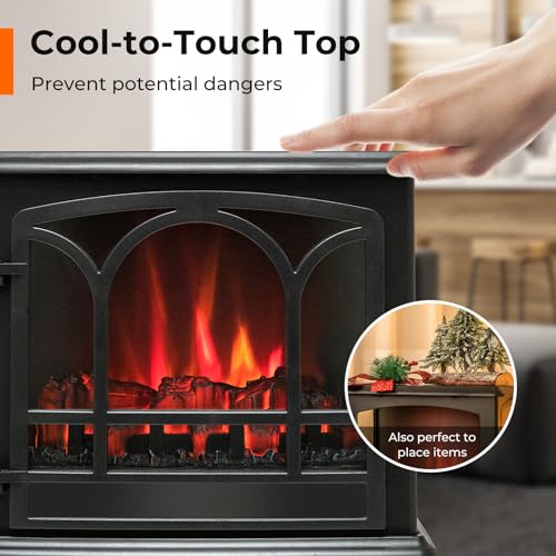 GOFLAME 23” Freestanding Electric Fireplace Stove