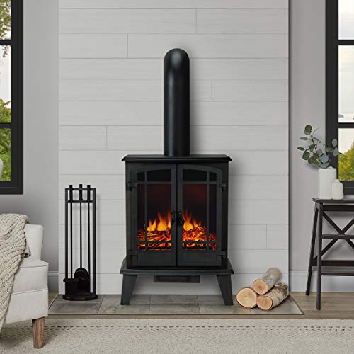 Real Flame Foster Electric Stove Fireplace with Thermostat