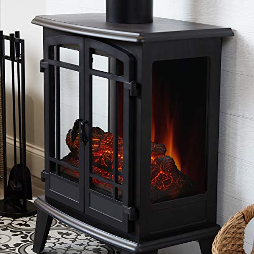 Real Flame Foster Electric Stove Fireplace with Thermostat