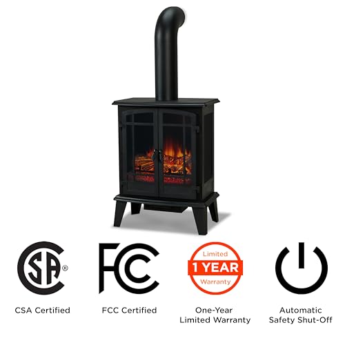 Real Flame Foster Electric Stove Fireplace with Thermostat