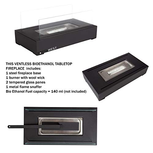 Rectangular Bio Ethanol Tabletop Fire Pit