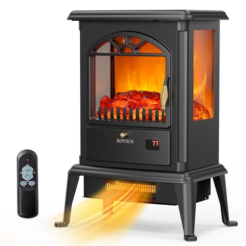 ROVSUN 1500W Electric Fireplace Stove with Remote