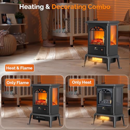 ROVSUN 1500W Electric Fireplace Stove with Remote