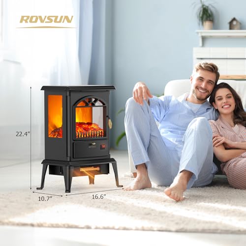 ROVSUN 1500W Electric Fireplace Stove with Remote