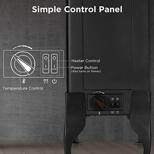 TURBRO TS17 Compact Electric Fireplace Stove