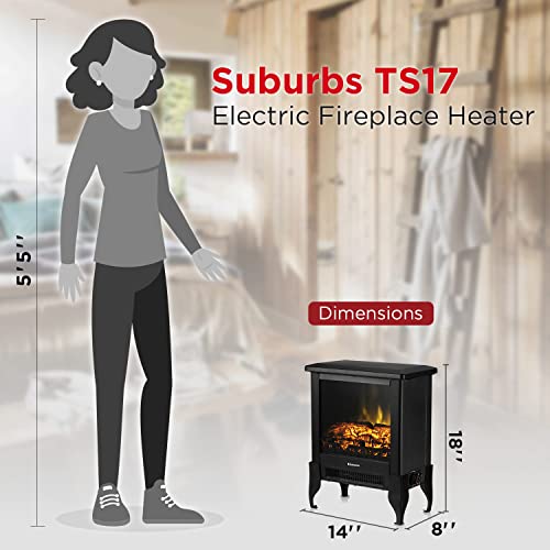 TURBRO TS17 Compact Electric Fireplace Stove