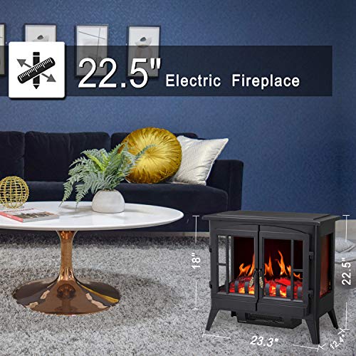 R.W.FLAME 23" Electric Infrared Fireplace Heater