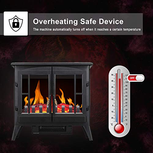 R.W.FLAME 23" Electric Infrared Fireplace Heater