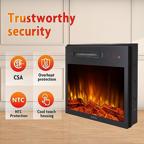 MOCIFI 18" Electric Fireplace Insert with Remote