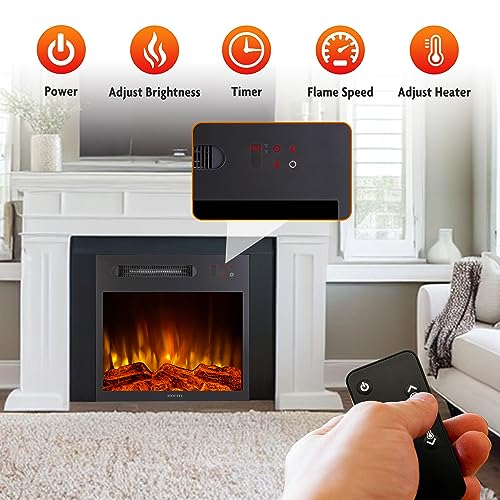 MOCIFI 18" Electric Fireplace Insert with Remote