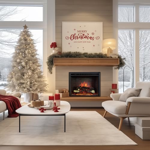 PuraFlame Western Electric Fireplace Insert with Remote