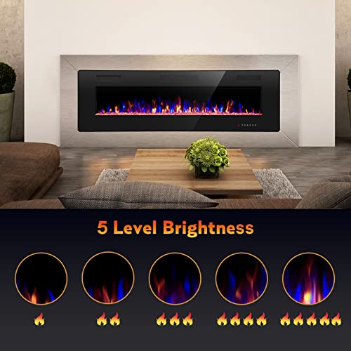 R.W. Flame 36" Wall-Mounted Electric Fireplace
