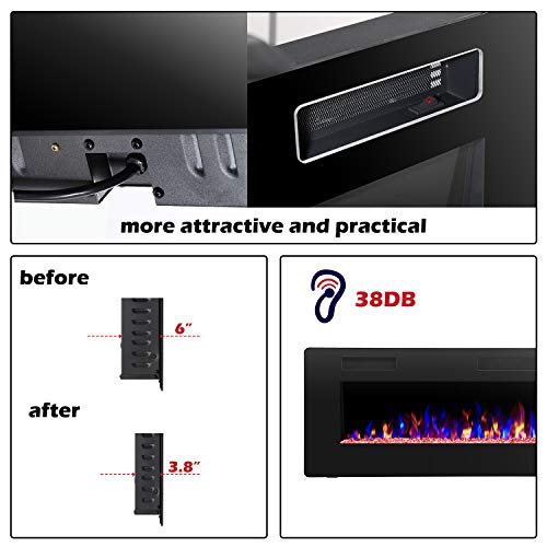 R.W. Flame 36" Wall-Mounted Electric Fireplace