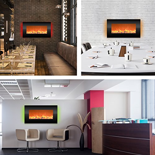 30" Wall Mount Electric Fireplace with Remote Control
