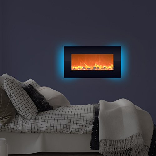30" Wall Mount Electric Fireplace with Remote Control