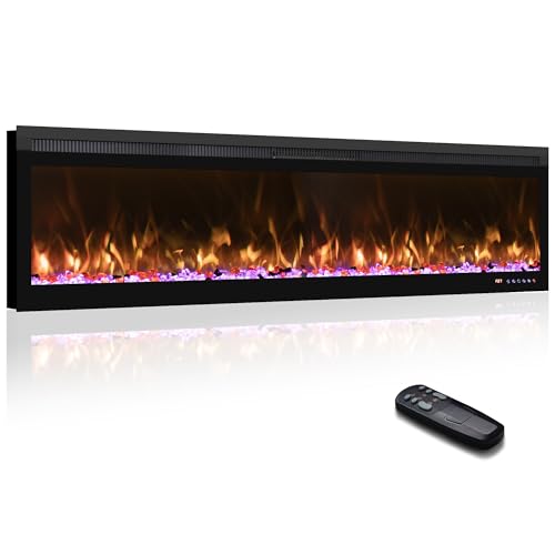 Mystflame 60" Electric Fireplace Insert with Remote
