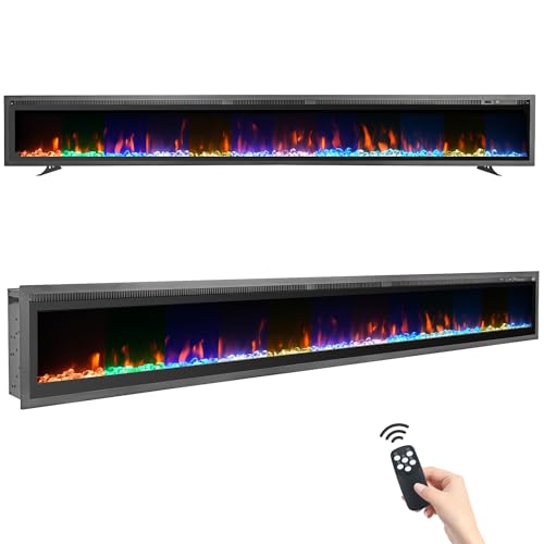 Mellcom 100-Inch Electric Fireplace with Remote Control