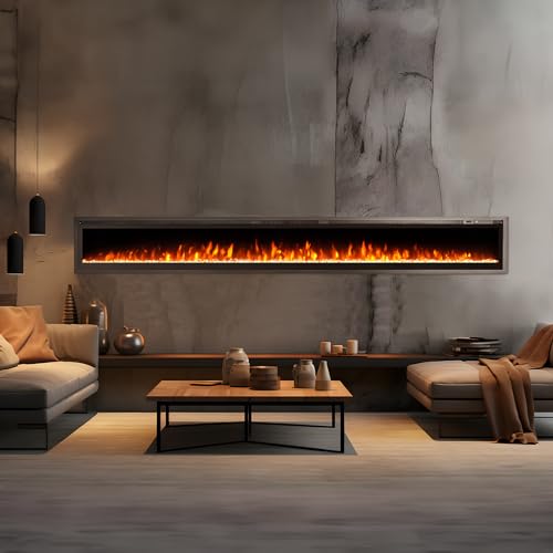 Mellcom 100-Inch Electric Fireplace with Remote Control