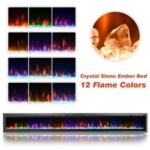 Mellcom 100-Inch Electric Fireplace with Remote Control