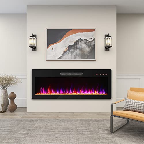 BELLEZE 42" Wall-Mounted Electric Fireplace Heater