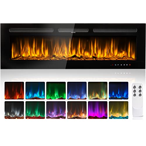 Jolydale 50" Electric Fireplace with Remote Control