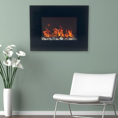 26" Wall Mounted Electric Fireplace with Remote Control