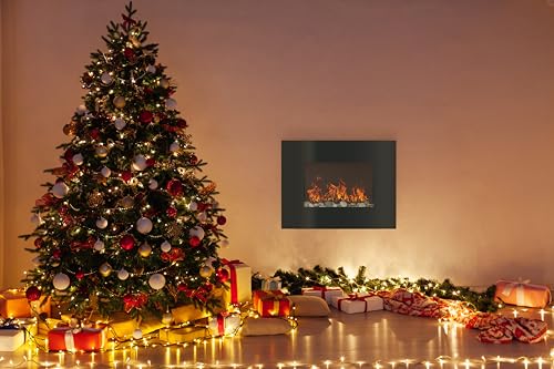 26" Wall Mounted Electric Fireplace with Remote Control
