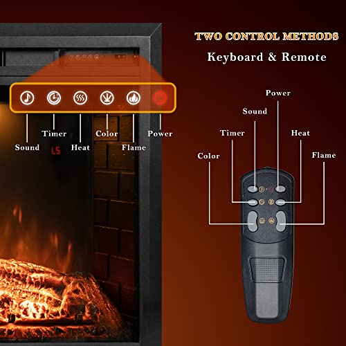Dreamflame 36" Electric Wall Fireplace with Remote