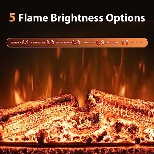 Dreamflame 36" Electric Wall Fireplace with Remote