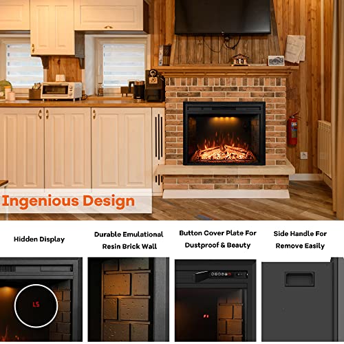 Dreamflame 36" Electric Wall Fireplace with Remote