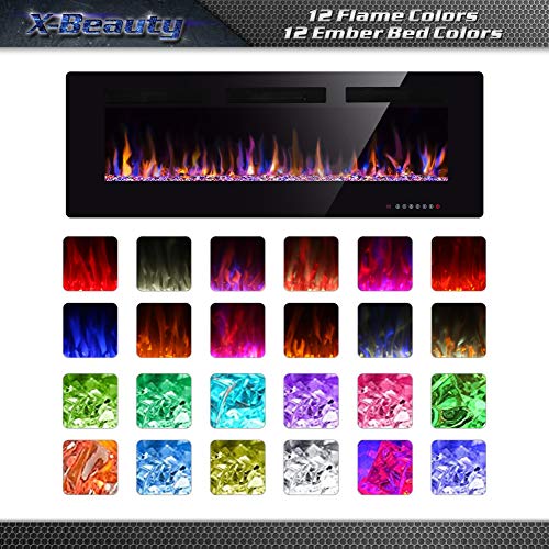 30" Wall Mounted Electric Fireplace Insert - Black