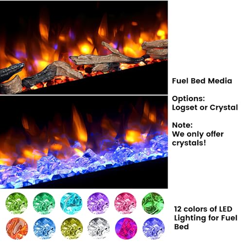 BOSSIN 30" Electric Wall Mounted Fireplace Heater