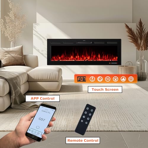 Smart 65" Electric Fireplace Insert with Remote