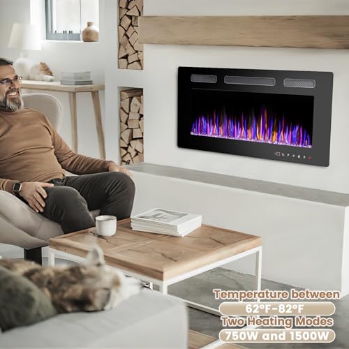 BOSSIN 30" Electric Wall Mounted Fireplace Heater